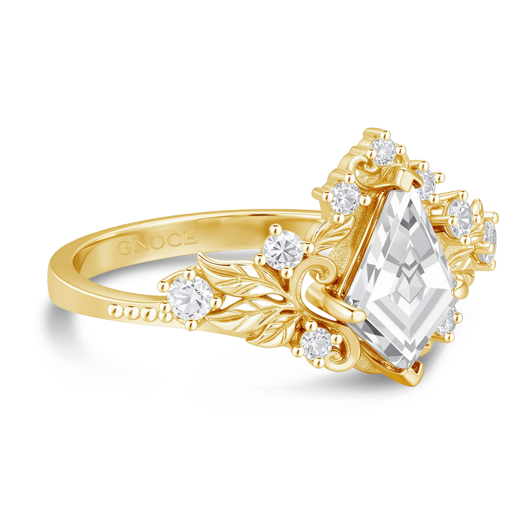 Gnoce Leaf Filigree Kite-Cut Leaf Moissanite Ring_4