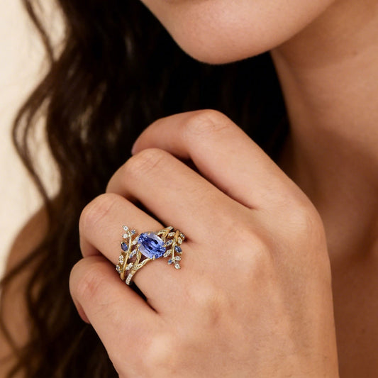 Gnoce Enchanted Vine Mythical Engagement Ring Set_3