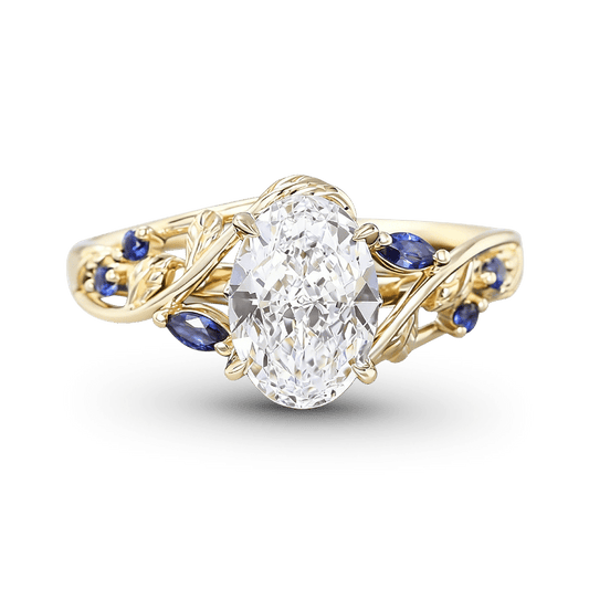 Gnoce Leafy Oval-cut Engagement Ring_1