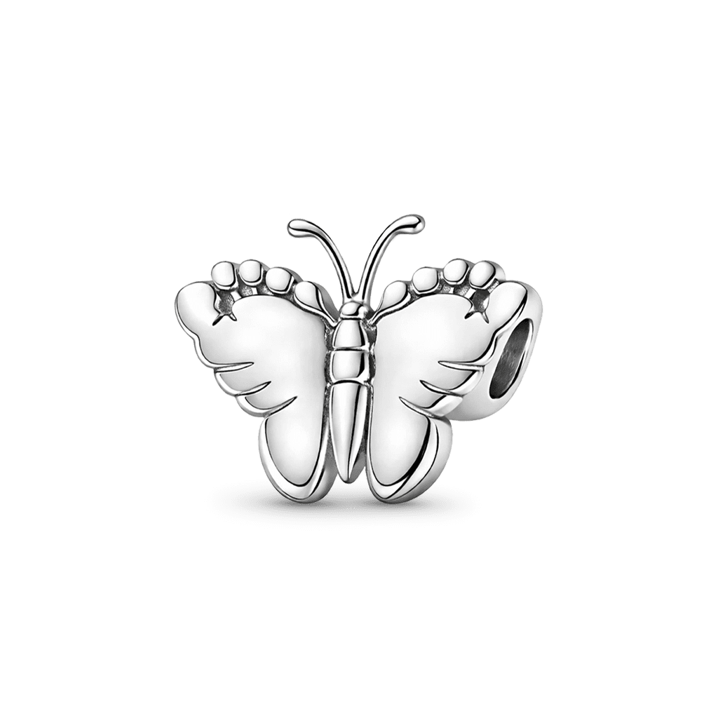 Gnoce Mother's Day Footprint Butterfly Mom Birthstone Charm_5