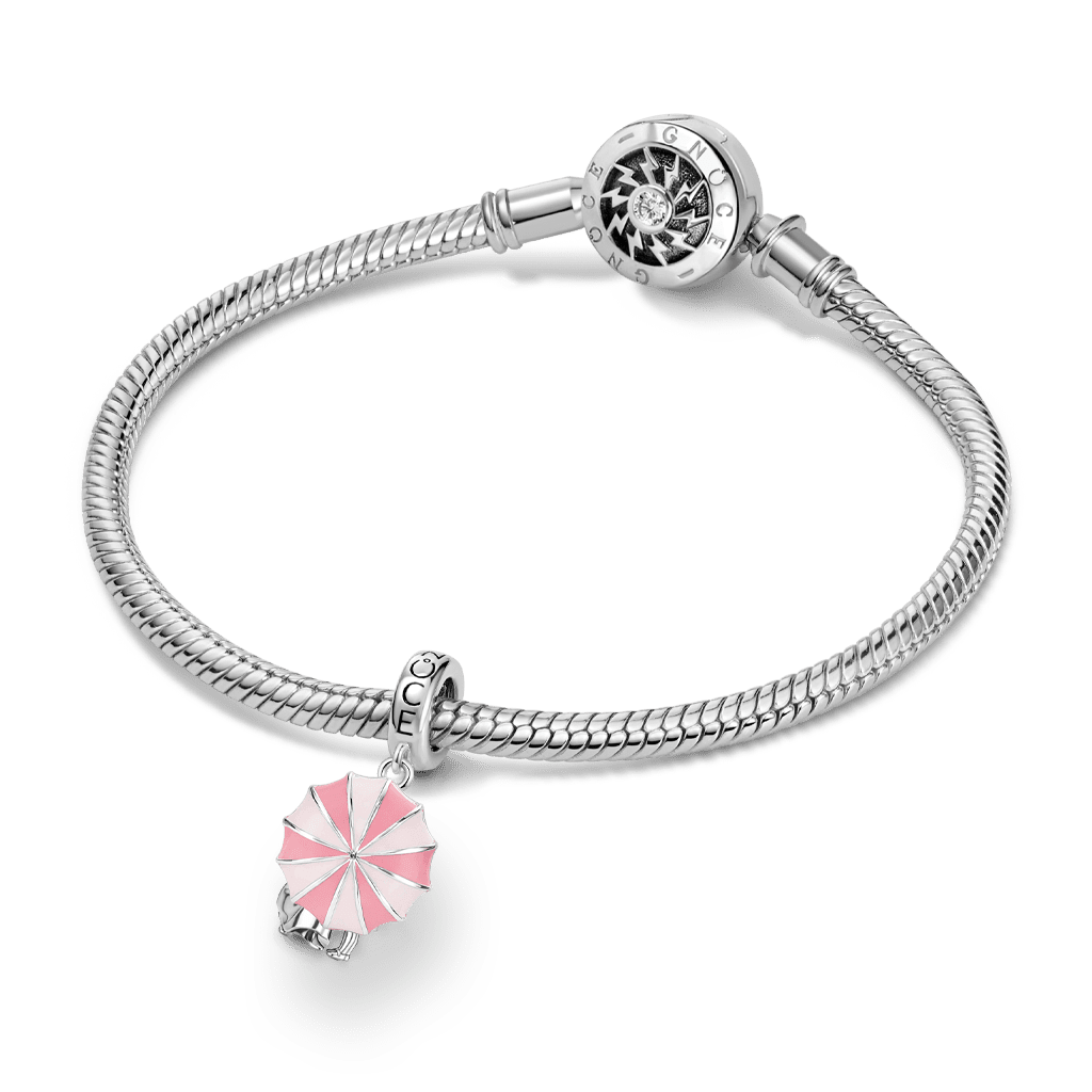 Gnoce Mother & Daughter Under Umbrella Pendant Dangle Charm_4