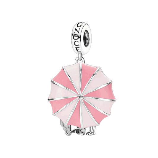 Gnoce Mother & Daughter Under Umbrella Pendant Dangle Charm_1