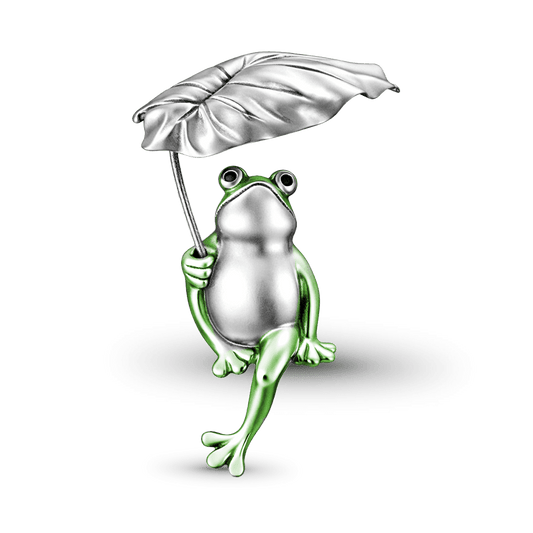 Gnoce Umbrella-Holding Little Frog Charm_1