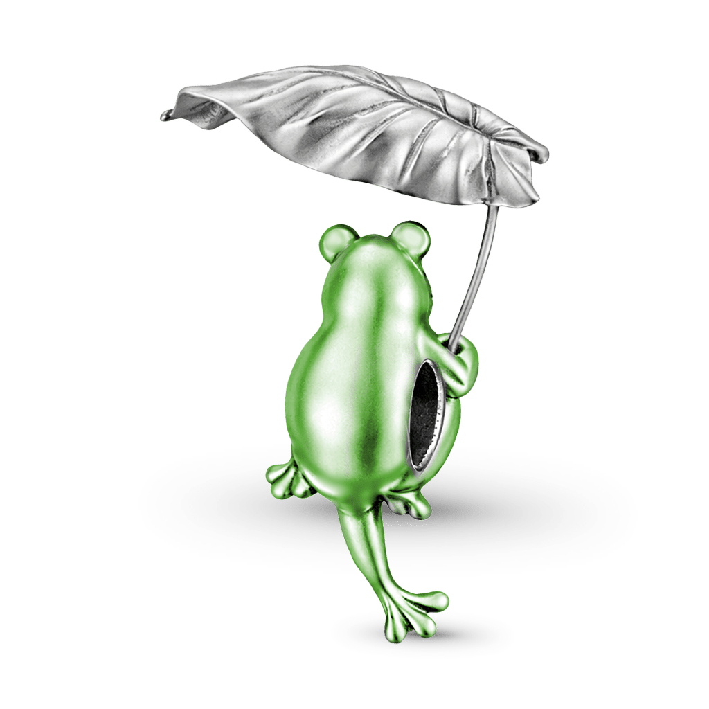 Gnoce Umbrella-Holding Little Frog Charm_5