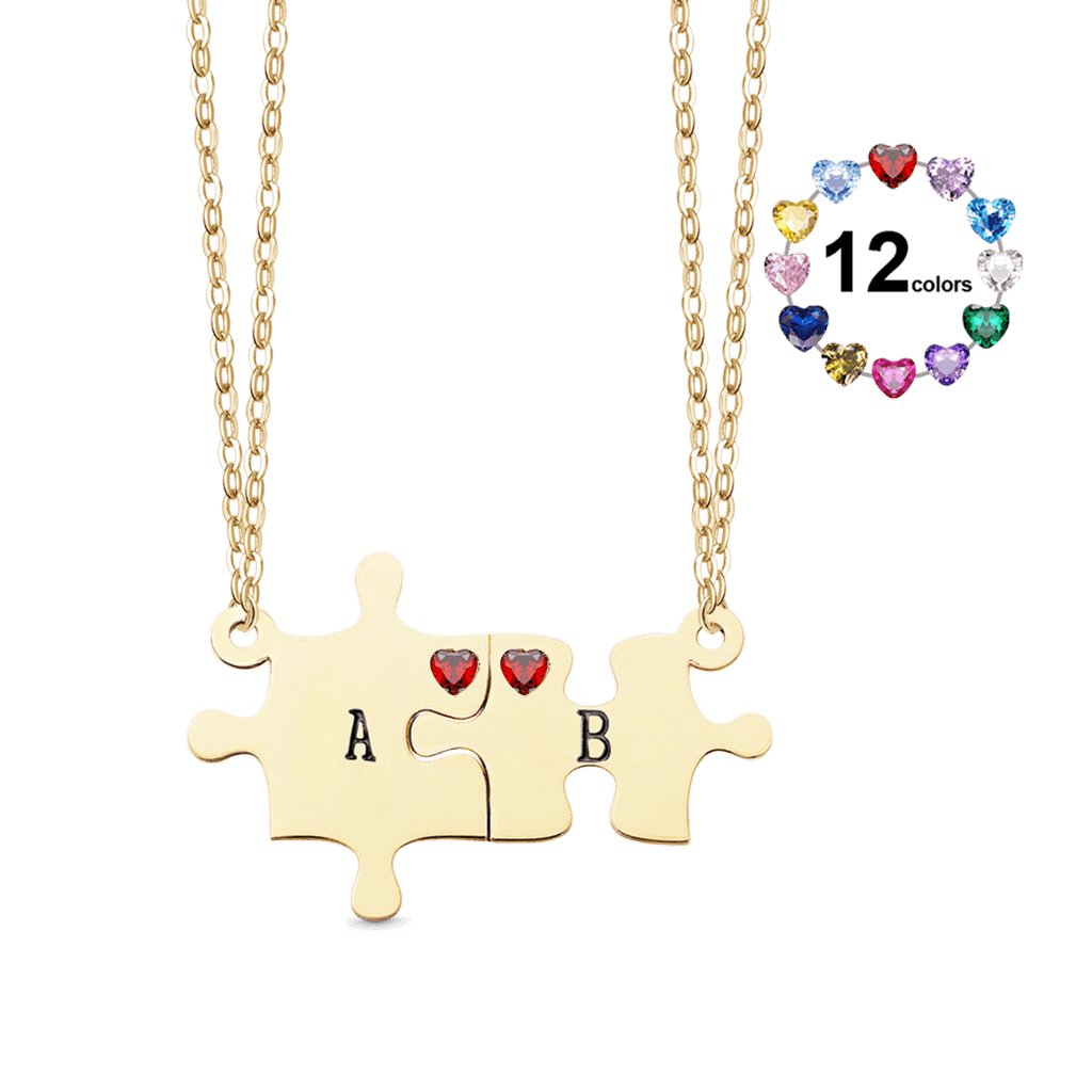Gnoce Custom Puzzles Necklace Engraved Name Necklace_1