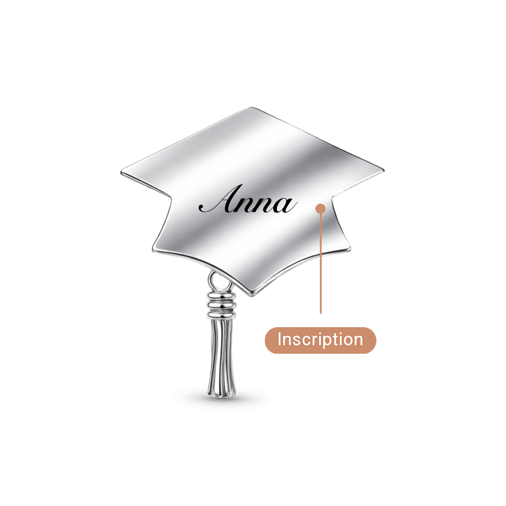 Gnoce Graduation Season Graduation Cap Engravable Birthstone Charm_5
