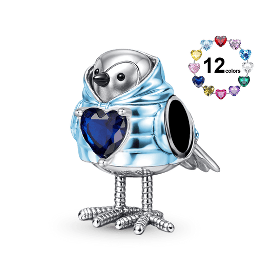 Gnoce Down Jacket Little Bird Birthstone Charm_1