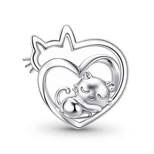 Gnoce Cat Mother & Baby Engravable Charm_1