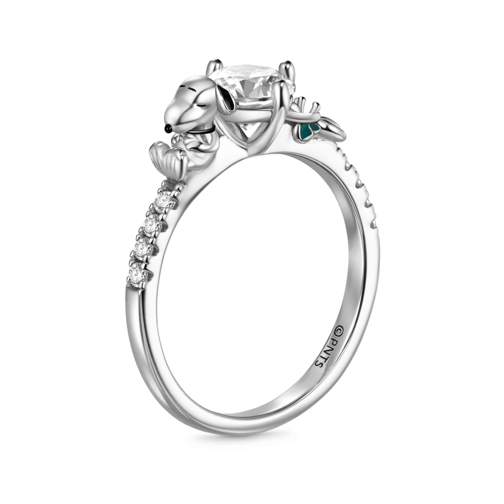Gnoce Peanuts Snoopy Flower Round-Cut Ring_4