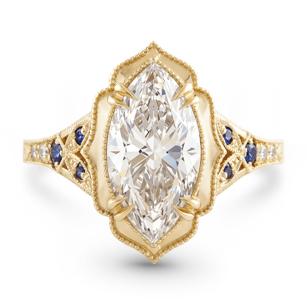 Gnoce Victorian Style Marquise-Cut Engagement Ring_1
