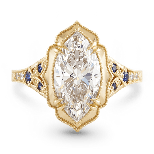 Gnoce Victorian Style Marquise-Cut Engagement Ring_1