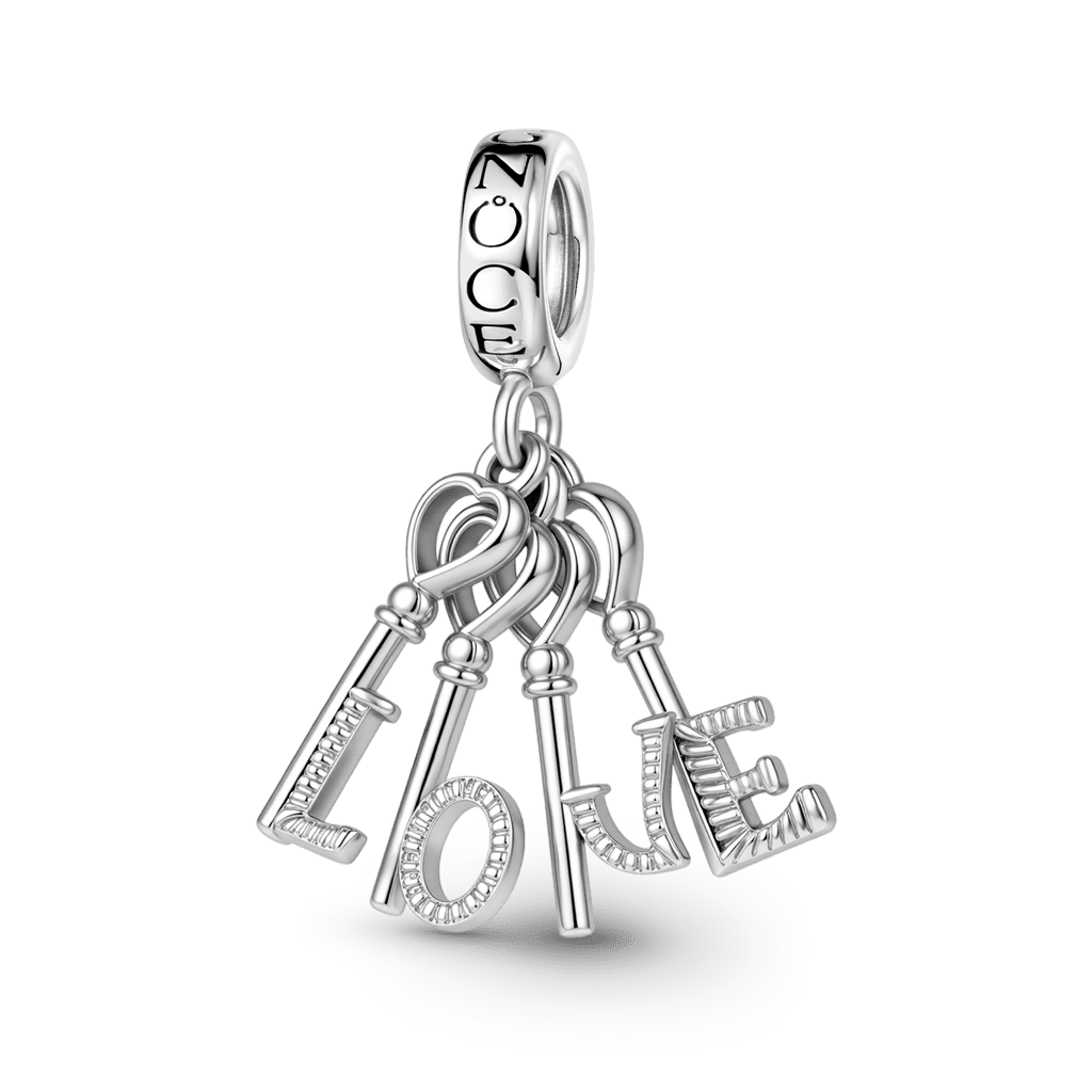 Gnoce "LOVE" Key Pendant Dangle Charm_1