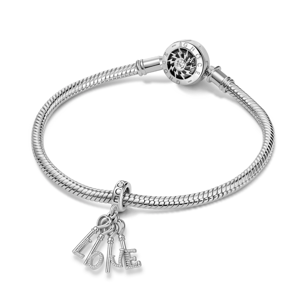 Gnoce "LOVE" Key Pendant Dangle Charm_3