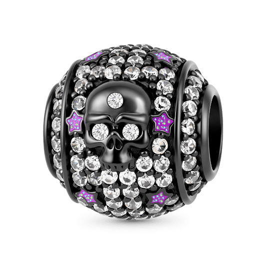 Gnoce Star Skull Charm Platinum-plated Silver Blend_1