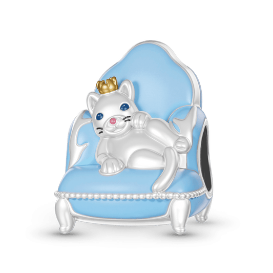 Gnoce Sofa Cat Charm Platinum-plated Silver Blend_1