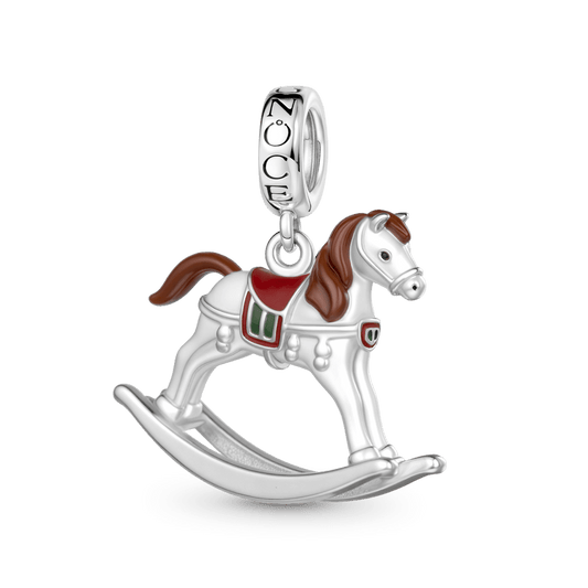 Gnoce Rocking Horse Charm Platinum-plated Silver Blend_1