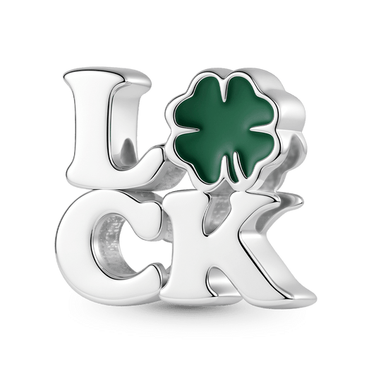 Gnoce Luck Four-leaf Clover Charm Platinum-plated Silver Blend_1