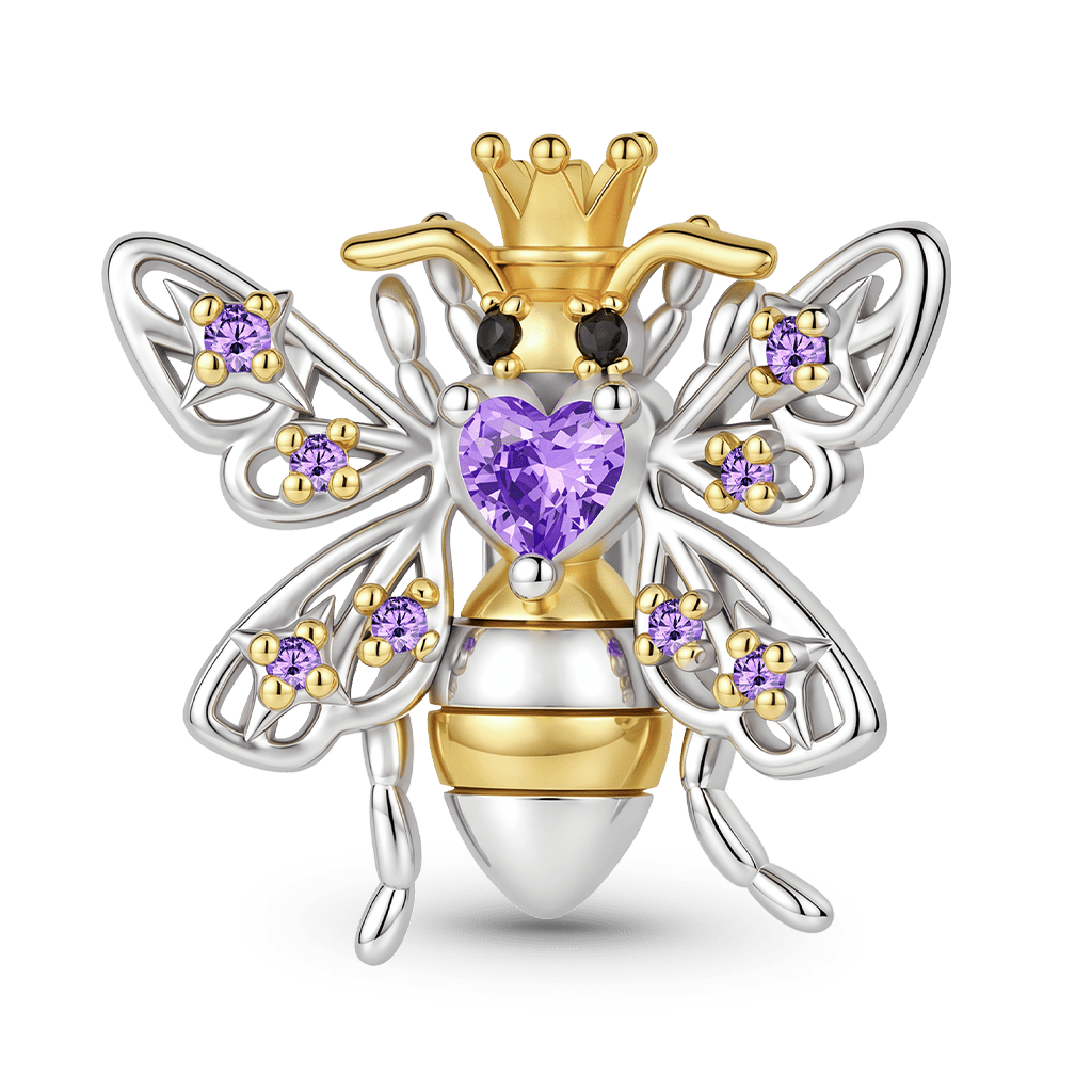 Gnoce Bee Charm Platinum-plated Silver Blend_1