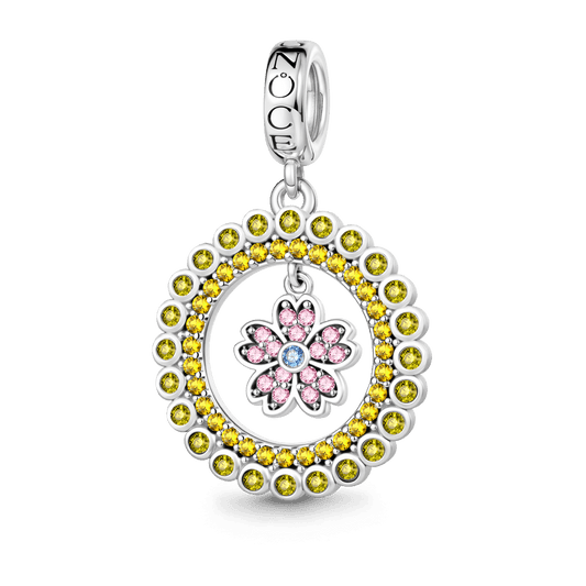 Gnoce Flower Charm Platinum-plated Silver Blend_1