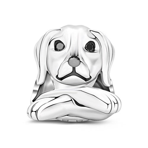 Gnoce "Obedient Dog" Sterling Silver Animal Bead Charm-Matched with Pendant Necklaces, Gift for Animal Lovers_1