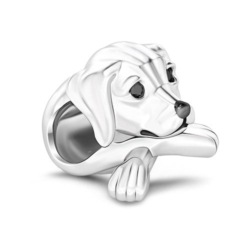 Gnoce "Obedient Dog" Sterling Silver Animal Bead Charm-Matched with Pendant Necklaces, Gift for Animal Lovers_2