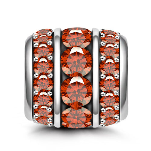 Gnoce "New Beginning" Garnet January Birthstone 925 Sterling Silver Fit For Bracelet Necklace and Choker Gift for her Bead Charm_1