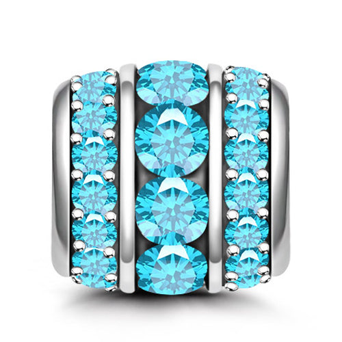 Gnoce "Success and Luck" Bead Charm blue topaz December Birthstone 925 Sterling Silver Fit For Bracelet Necklace and Choker_1