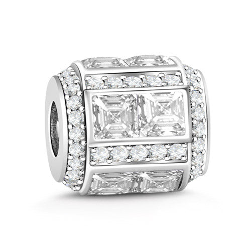 Gnoce "April Birthstone to Be Pride of Your Birth Month" Made of 925 Sterling Silver Pure Crystal Birthstone Charm_1