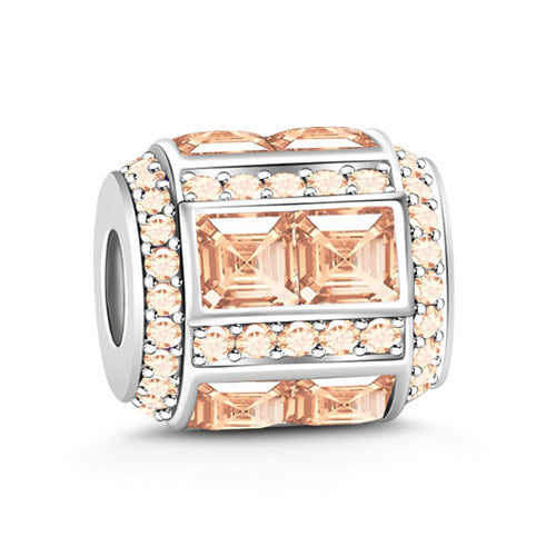 Gnoce "June Birthstone to Be Pride of Your Birth Month" Made of 925 Sterling Silver Champagne Birthstone Charm_1