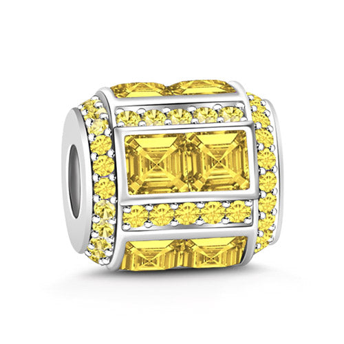 Gnoce "November Birthstone to Be Pride of Your Birth Month" Made of 925 Sterling Silver Topaz Birthstone Charm_1