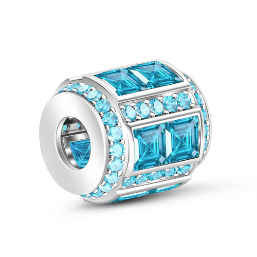 Gnoce "December Birthstone to Be Pride of Your Birth Month" Made of 925 Sterling Silver Turquoise Birthstone Charm_2