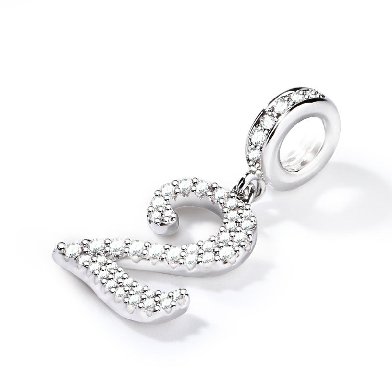 Gnoce "You and Me" Number Two Silver Number Theme Pendant For Bracelet or Necklace_2