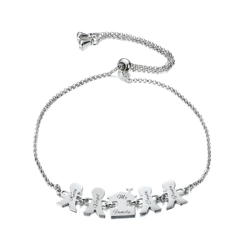 Gnoce "Harbour of Heart" Personalized Sterling Silver Engravable Bracelet_3