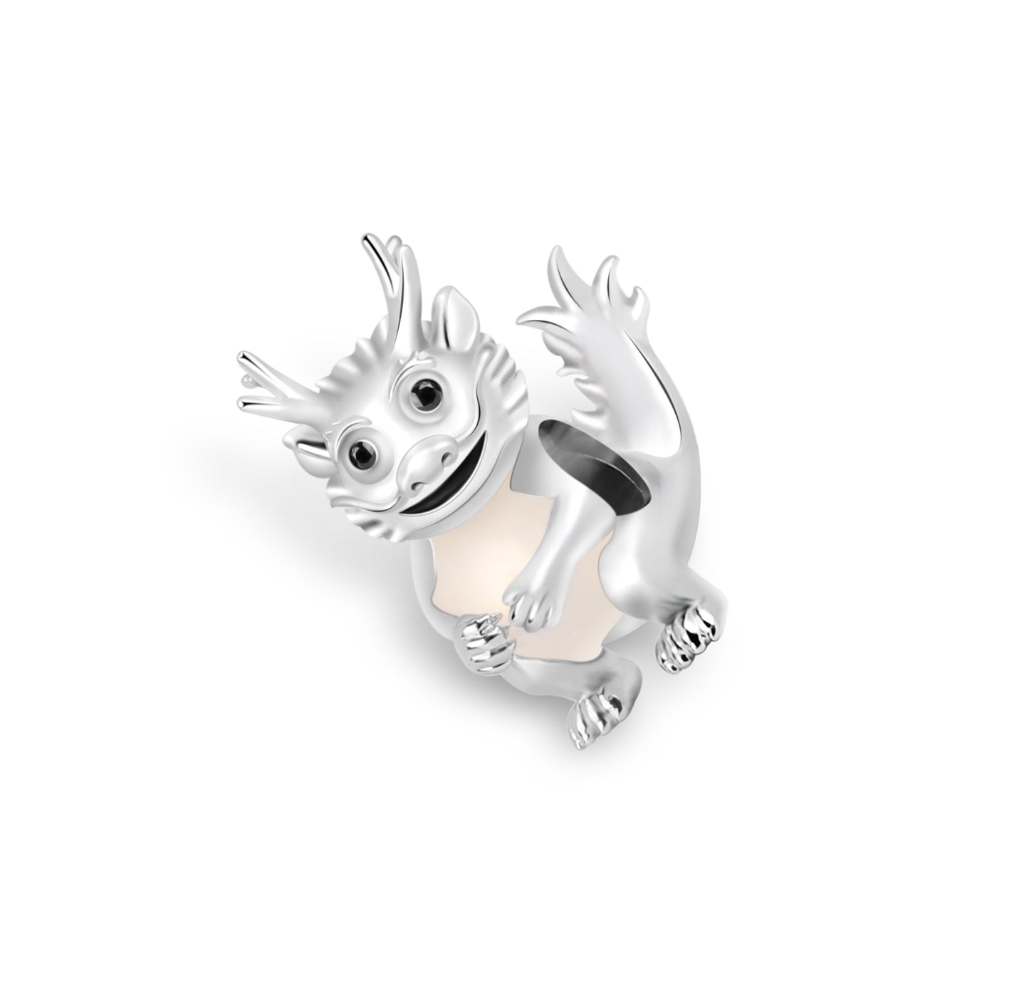 Gnoce "Noble and Authority " Cartoon Dragon-Shaped Charm Bead 925 Sterling Silver_2