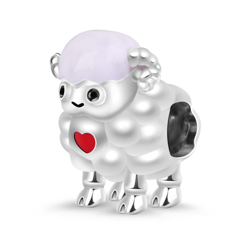 Gnoce "Propitious and Harvest" Sheep Figure Charm Bead 925 Sterling Silver_2