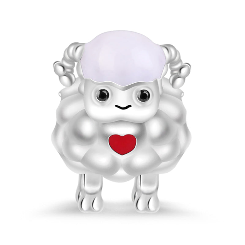Gnoce "Propitious and Harvest" Sheep Figure Charm Bead 925 Sterling Silver_1