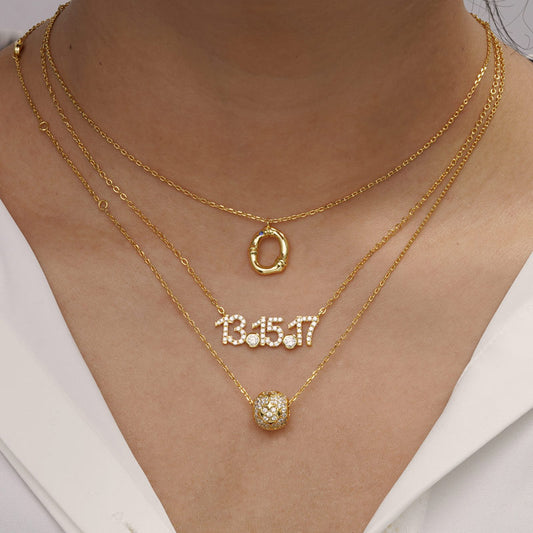 Letter O Pendant Bamboo Initial Necklace Adjustable Chain Length 18k Gold Plated 925 Sterling Silver_5