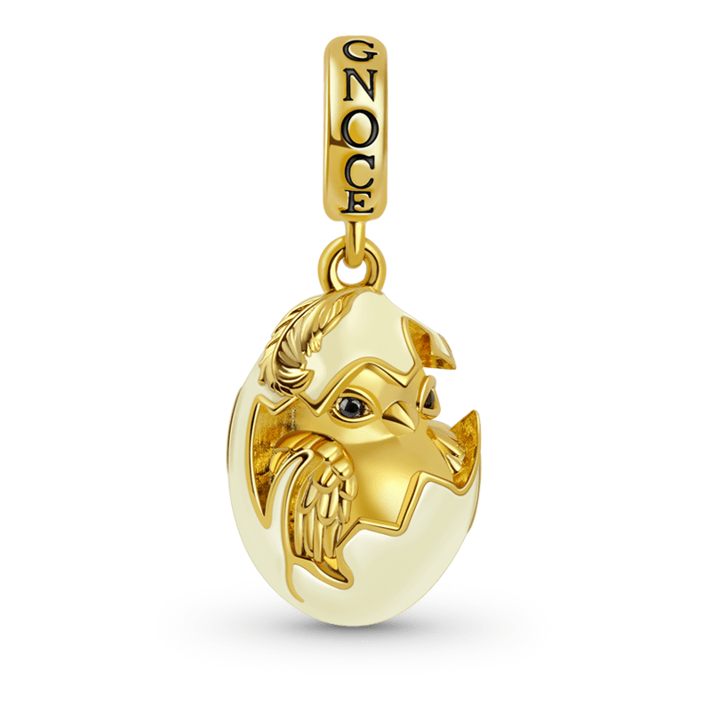 Newborn Chicken Pendant Dangle Charm Sterling Silver 18k Gold Plated_1