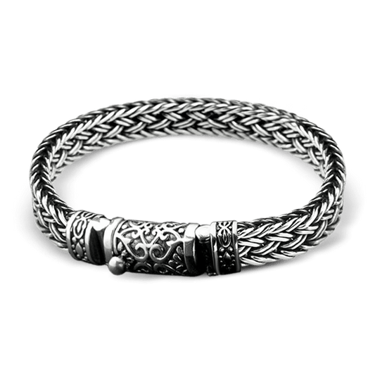 Men's Sterling Silver Hand-Woven Bracelet_1