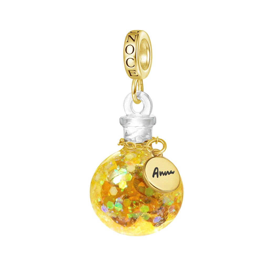 Sequin Luminous Quicksand Bottle Pendant