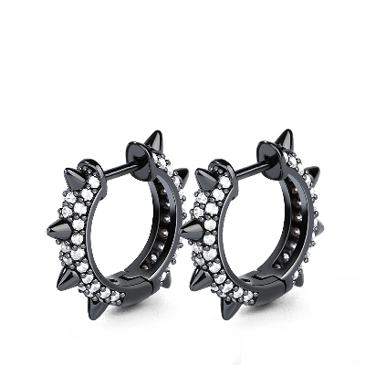 Black Mohawk Earrings