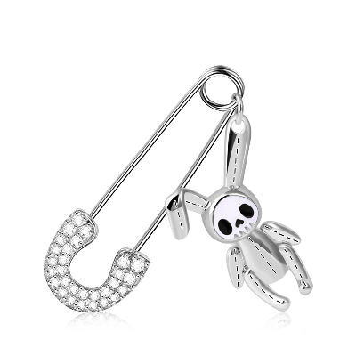 Paperclip Bunny Doll Earring