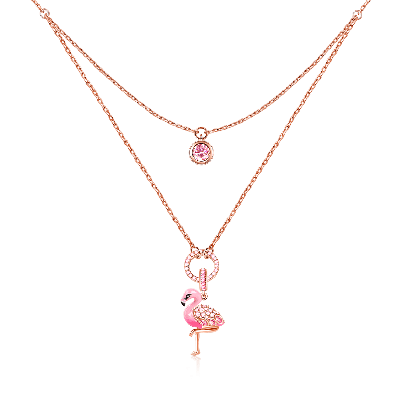 "Fiery Passion" Flamingo Necklace