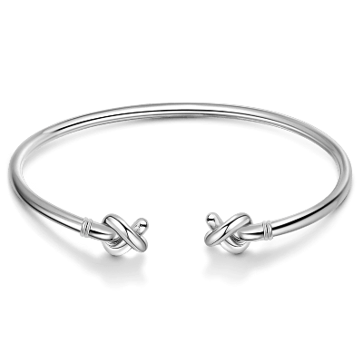 Double Knot Silver Bracelet