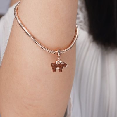 Mother Bear Carries Baby Pendant