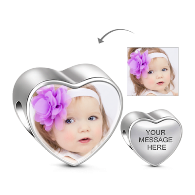 Heart Engravable Photo Charm
