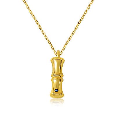 Bamboo Initial I Necklace