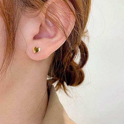 Petite Heart Stud Earrings