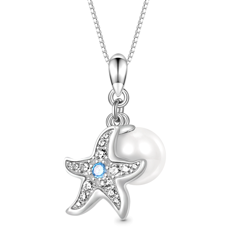 Starfish Pearl Necklace gnoce