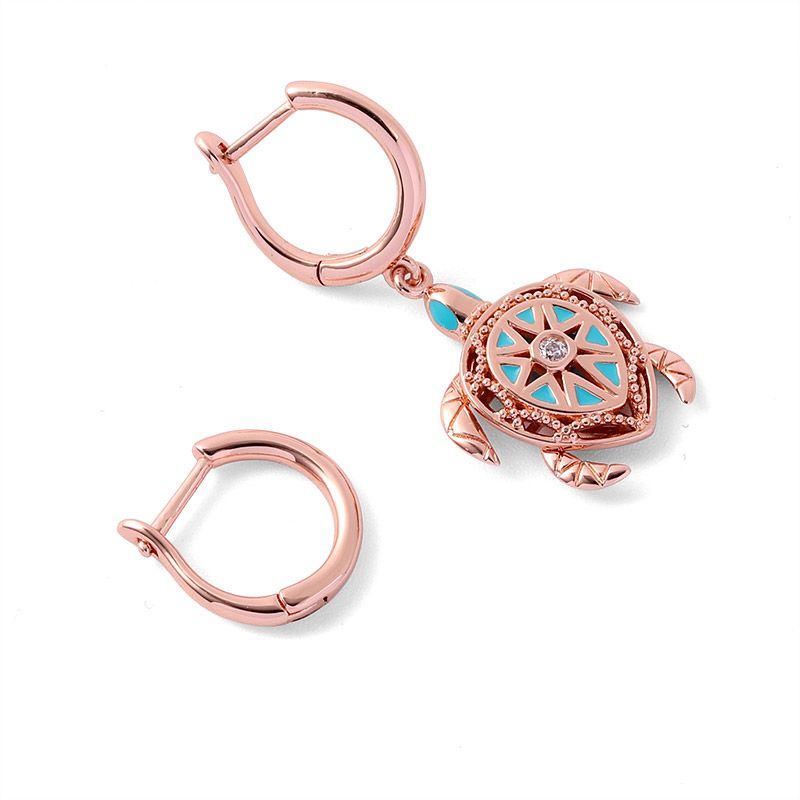 Turtle Hoop Earrings Set gnoce